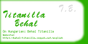 titanilla behal business card